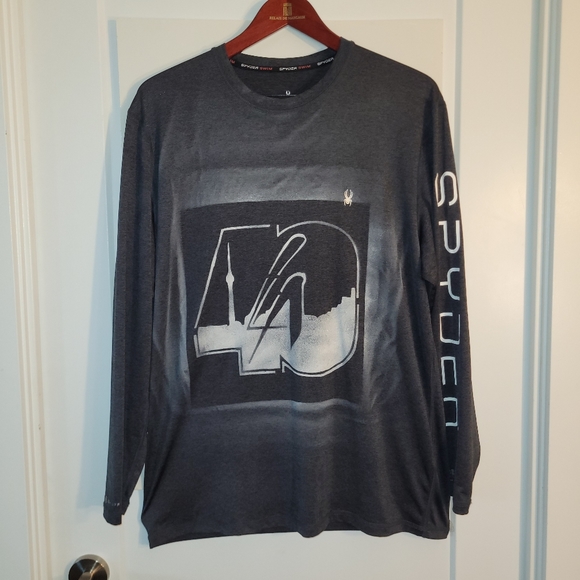 Spyder rashguard long sleeve shirt large mens - Picture 3 of 8